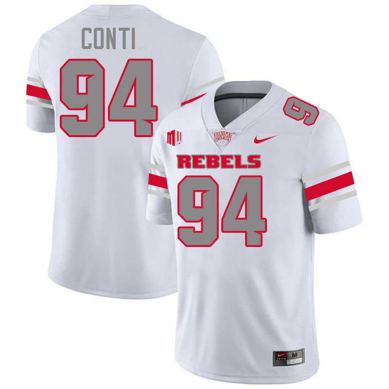 #94 Lucas Conti UNLV Rebels College Football Jersey Stitched-White
